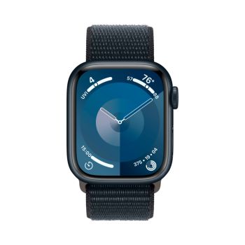 Apple Watch Series 9, 41 мм, корпус из алюминия цвета тёмная ночь, нейлоновый ремешок цвета тёмная ночь